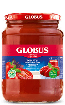 Томаты в томатном соке <br> с базиликом